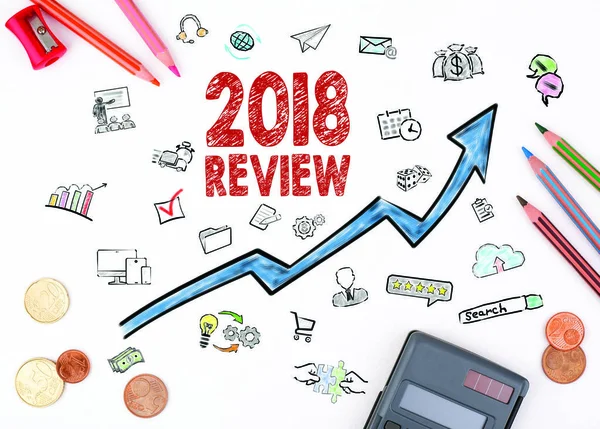 2018 Review Concept Sheet Paper Diagram — Stock Photo, Image