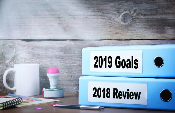 Revisión 2018 y concepto de metas 2019 —  Fotos de Stock
