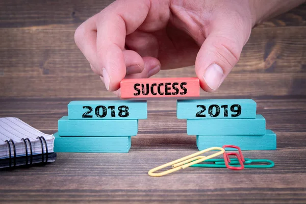2019 success. Business, social media and marketing  Concept — Stock Photo, Image