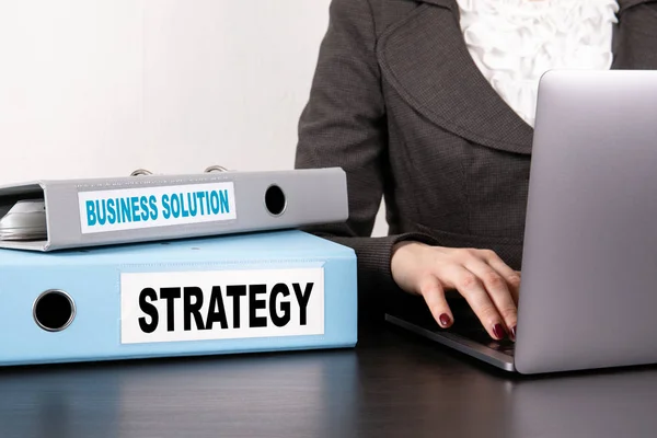 Koncepcja rozwiązania biznesowego i strategii — Zdjęcie stockowe