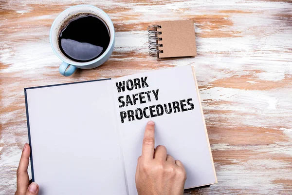 Concepto de procedimientos de seguridad y protección del trabajo — Foto de Stock