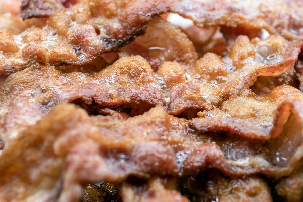 Purè di pancetta cotti e appetitosi sul piatto — Foto Stock