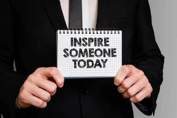 Inspira a alguien hoy. Concepto positivo y motivador — Foto de Stock