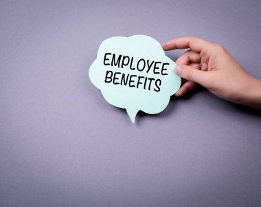 Çalışan Avantajları. Arka planda konuşma balonu