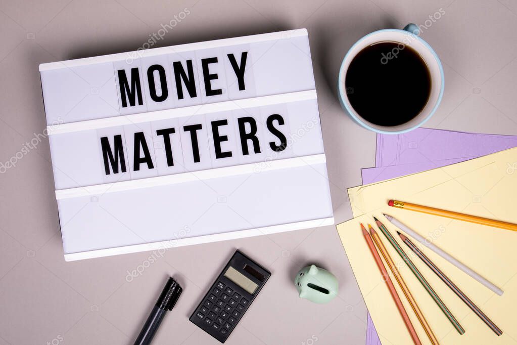 Money Matters. Finances, revenue, economy and profit concept