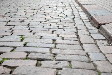 Paved yolu ve kaldırım. Taşlar, eski kasaba ve kentsel çevre