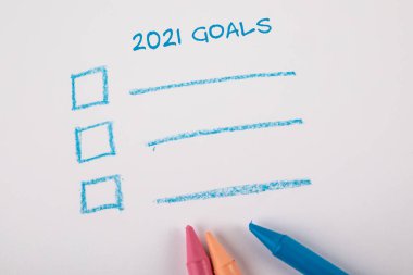 2021 gol konsepti. Liste konsepti için. Boşluğu kopyala ve bununla maket yap