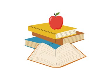 Üstünde kırmızı elma olan kitapları istifledim, kavramları öğrendim.