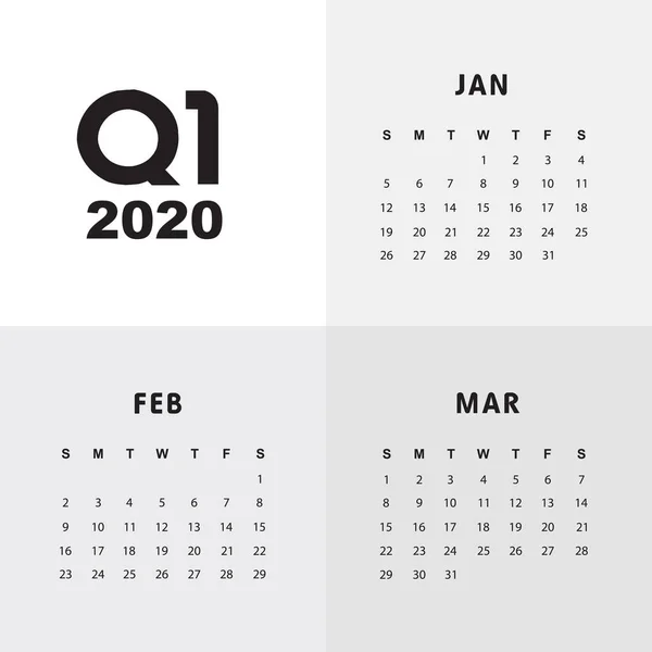 Takvimin ilk çeyreği 2020