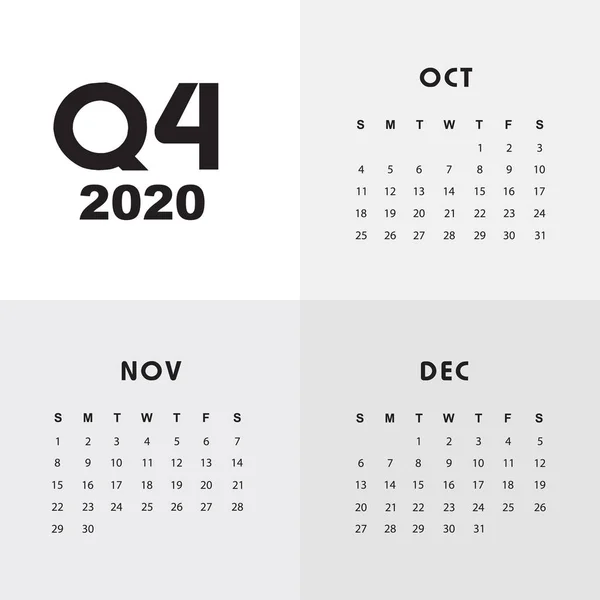 Fourth Quarter 2024 Calendar Stock Vector by ©esbeauda 694132214