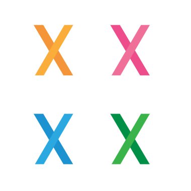 X harfi logo simgesi tasarımı