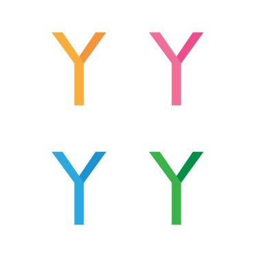 Y harfi logo simgesi tasarımı
