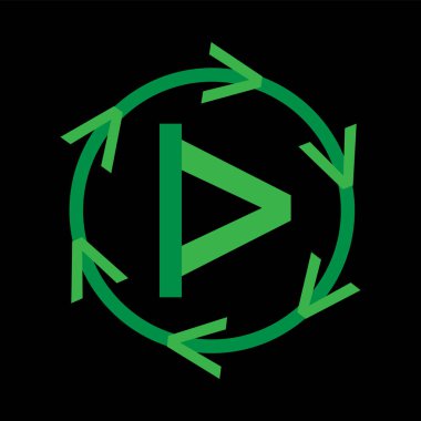 D harfi logo simgesi tasarımı