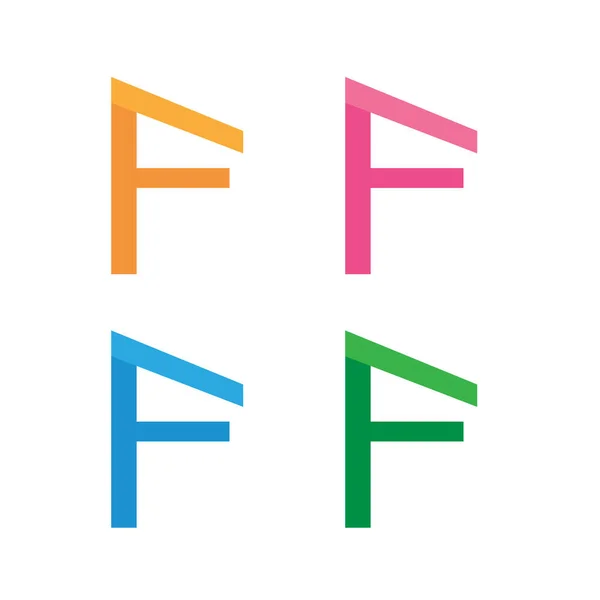 Carta f logotipo ícone design — Vetor de Stock