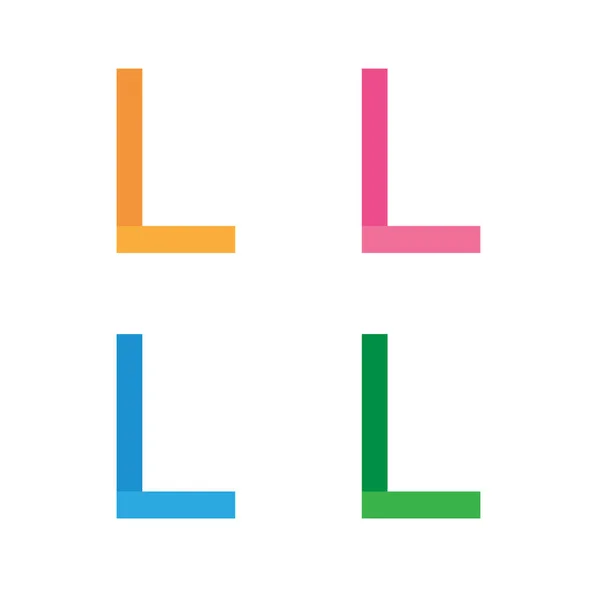 L harfi logo simgesi tasarımı — Stok Vektör