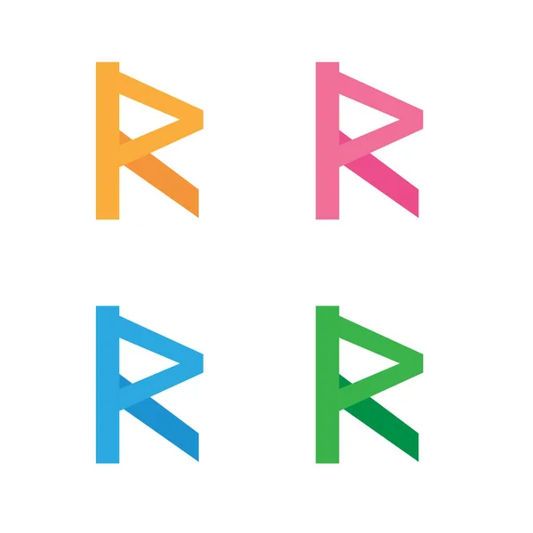 Letra R logo icono de diseño — Vector de stock