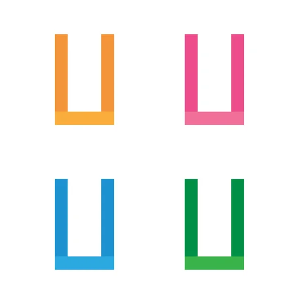 문자 U 로고 아이콘 디자인 — 스톡 벡터