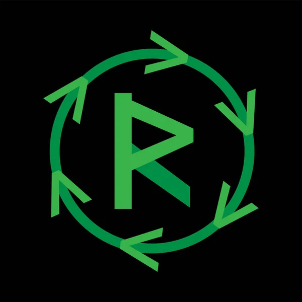 Buchstabe R Logo Icon Design — Stockvektor