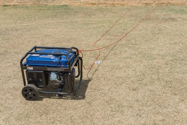 Bovenaanzicht Benzine Aangedreven Draagbare Generator Zonnige Dag Buiten Macht Apparatuur — Stockfoto