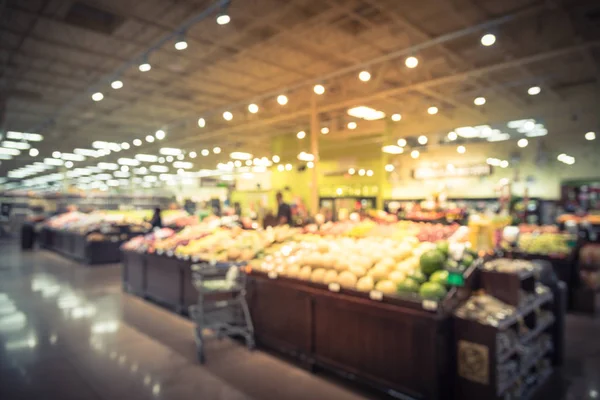 Ročník Rozostření Abstraktní Organických Čerstvé Produkuje Ovoce Zelenina Regálů Ukládání — Stock fotografie