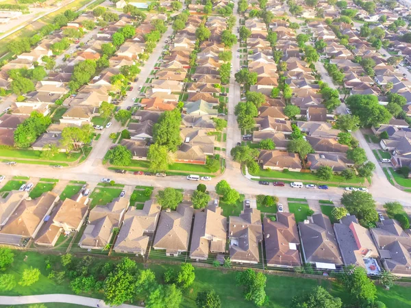 Houston Texas Abd Konut Evleri Yakın Hava Görünümünü Büyük Park — Stok fotoğraf