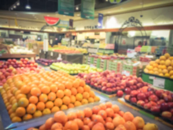 Vintage Wazig Scala Aan Vers Fruit Lokale Supermarkt Usa Met — Stockfoto