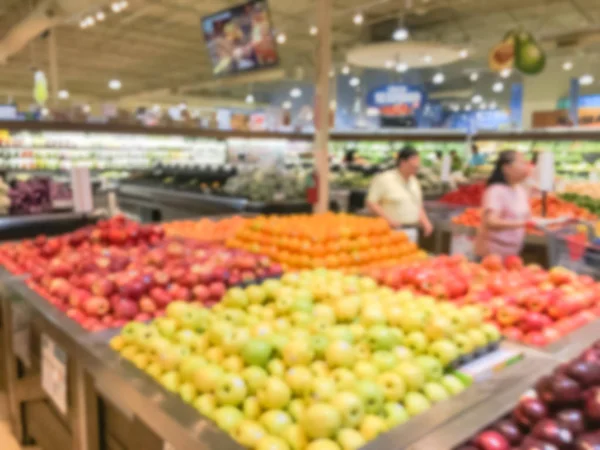 Wazig Beweging Scala Aan Vers Fruit Lokale Supermarkt Usa Met — Stockfoto