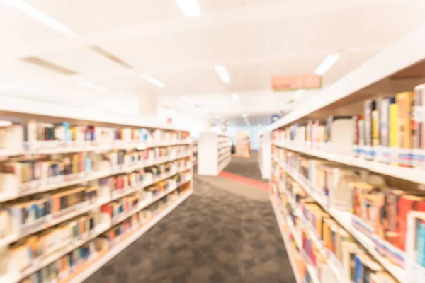 Fondo Abstracto Borroso Interior Moderno Biblioteca Pública Asiática Con Pasillo — Foto de Stock