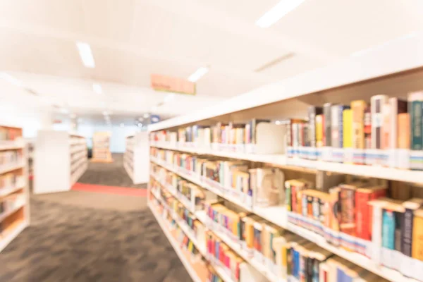 Fond Abstrait Flou Intérieur Moderne Bibliothèque Publique Asiatique Avec Allée — Photo