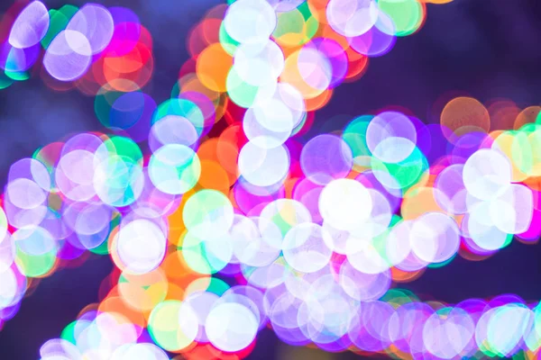 Fondo Abstracto Con Bokeh Circular Colorido Decoración Ligera Navidad Vacaciones — Foto de Stock