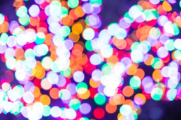 Abstract Background Colorful Circular Bokeh Christmas Light Decoration Soft Defocused — Stock Photo, Image