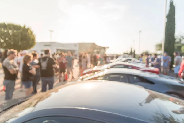 Wazig Beweging Diverse Groep Van Mensen Het Bijwonen Van Lokale — Stockfoto