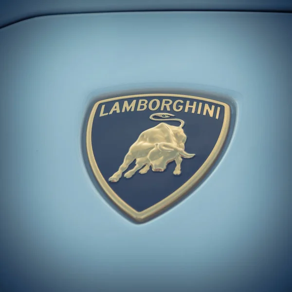 달라스 2018 Close 2018 Aventador에 로고를 Automobili 람보르기니는 이탈리아 브랜드와 — 스톡 사진
