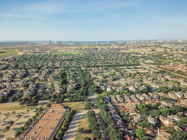 Üstten Görünüm Okul Bölgesi Irving Texas Abd Konut Evleri Yakınında — Stok fotoğraf