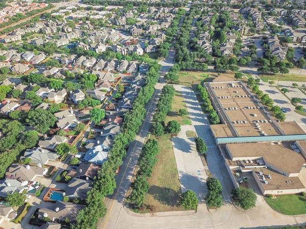 Aerial View School District Residences Irving Texas Usa Scuola Elementare — Foto Stock