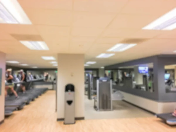 Movimento Desfocado Centro Fitness Com Máquinas Cardio Peso Equipamentos Treinamento — Fotografia de Stock