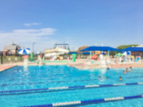 Blurred Children Parents Enjoy Swimming Water Activities Community Outdoor Swimming — Stock Photo, Image
