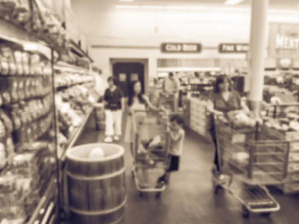 Vintage Rozostřeného Pozadí Obrázek Lidí Nakupování Místním Obchodě Usa Zákazník — Stock fotografie