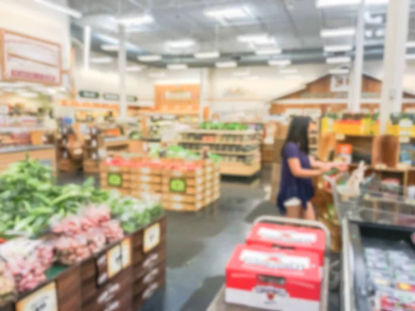 Immagine Sfondo Sfocata Persone Che Fanno Shopping Nel Negozio Alimentari — Foto Stock