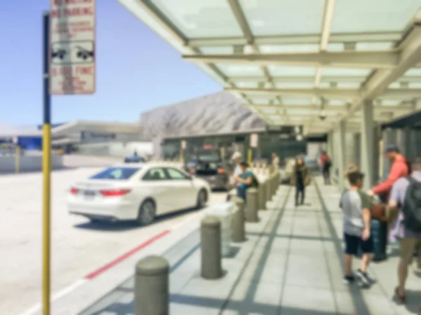 Blurred People Waiting Pickup Airport Arrival Terminal Concept Picking Dropping — Stock Photo, Image