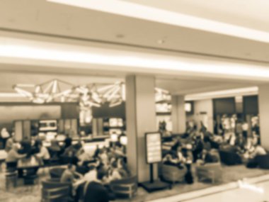 Vintage sesi bulanık hareket insanlar mutlu saatler, San Francisco, California, ABD lüks otel lobisinin de toplantı rahat iş var.