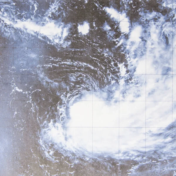 Image Captured Satellite Storm Had Strengthened Tropical Storm Taken Comma — Stock Photo, Image