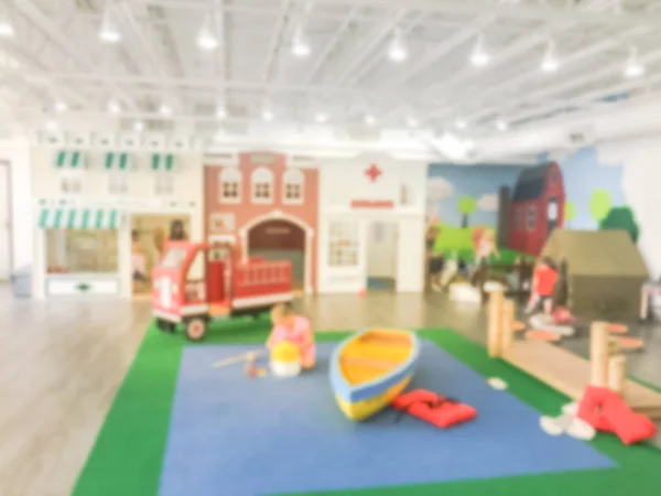 Verschwommener Hintergrund Spaß Und Fantasievolle Indoor Spielplatz Für Kinder Den — Stockfoto