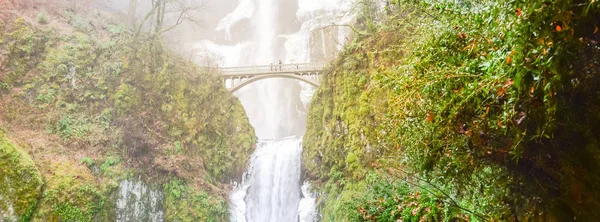 Eisglätte Fällt Winter Ist Ein Wasserfall Auf Der Oregonischen Seite — Stockfoto