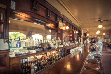 Sayaç-in San Francisco, ABD orijinal İrlanda kahvesi Restoran Bar bulanık hareket