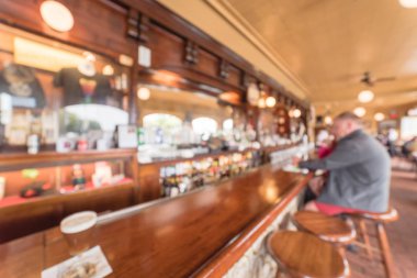 Sayaç-in San Francisco, ABD orijinal İrlanda kahvesi Restoran Bar bulanık hareket