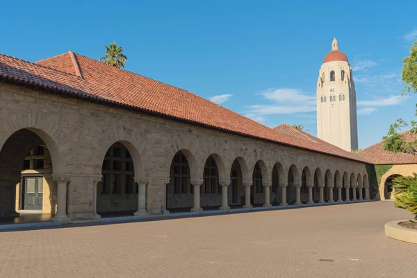 Hoover Tower Universidad Stanford Palo Alto California Atardecer —  Fotos de Stock