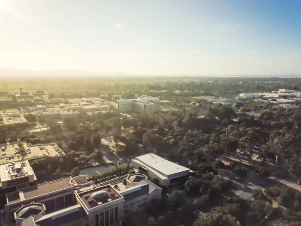 Luchtfoto Stanford University Californië Bij Zonsondergang — Stockfoto