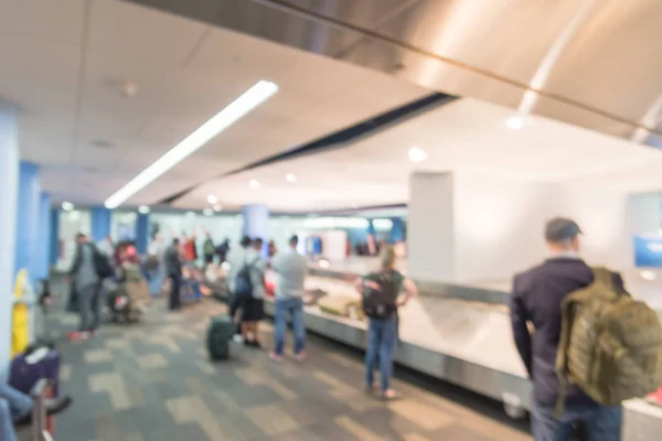 Homályos Mozgás Változatos Csoportját Utasok Várakozás San Francisco Nemzetközi Repülőtér — Stock Fotó
