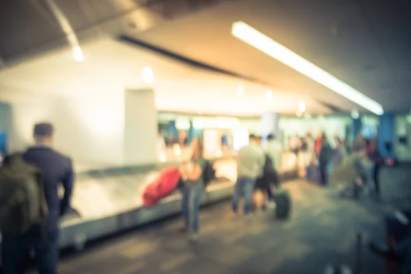 Homályos Mozgás Változatos Csoportját Utasok Várakozás San Francisco Nemzetközi Repülőtér — Stock Fotó